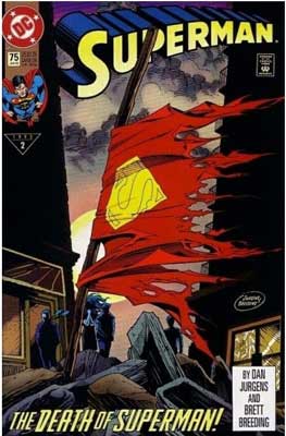 portada de la muerte de superman