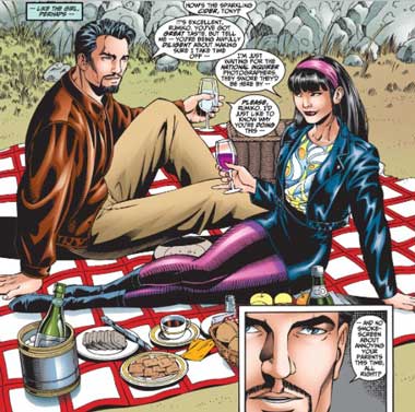 Rumiko y Tony en un picnic