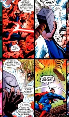 superman pelean contra thor