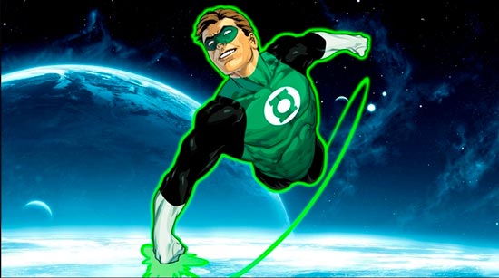 Green Lantern volando